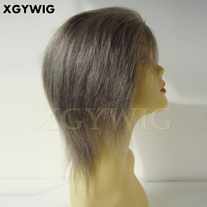 100% เวอร์จินบราซิลมนุษย์<span class=keywords><strong>ผม</strong></span>แสงระบายอากาศเต็มมือผูก Glueless ทางการแพทย์1B กับ80% เงินสีเทาวิก<span class=keywords><strong>ผม</strong></span>สำหรับหญิงชรา - Product Image 3