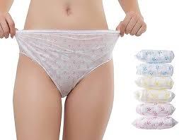 Sous-vêtements jetables femmes blanc rose ODM OEM Sous-vêtements jetables portables en coton de voyage grande taille - Product Image 5