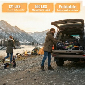 Trottinette électrique pliable tout-terrain à double motorisation 10000W M2, batterie haute capacité 72V 40AH, autonomie maximale de 140 km, vitesse maximale de 100 km/h - Product Image 4