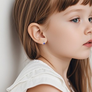 925 plata esterlina azul real <span class=keywords><strong>Zirconia</strong></span> sintética gato corazón colgante collar Stud pendientes conjunto joyería regalo para mujeres y niñas - Product Image 6