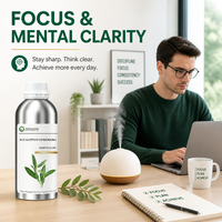 Huile d'eucalyptus citronné (Eucalyptus Citriodora) pour la concentration et la clarté mentale, arôme rafraîchissant pour une pensée claire et précise