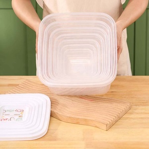 Lot <span class=keywords><strong>de</strong></span> 10 boîtes rectangulaires en <span class=keywords><strong>plastique</strong></span> IML pour aliments – Ensemble <span class=keywords><strong>de</strong></span> 10 contenants <span class=keywords><strong>de</strong></span> <span class=keywords><strong>conservation</strong></span> des aliments frais - Product Image 3