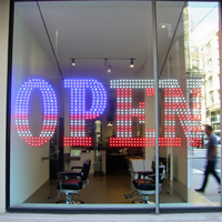 Panneau d'affichage LED OPEN drapeau américain 10 pouces 14 pouces CBD publicité SMD LED à montage en surface