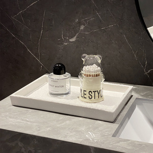 Bathroom Towel <b>Tray</b> Rectangle Solid Color Storage <b>Tray</b> For <b>Vanity</b> Sink Organizing Home Decor - Product Image 2