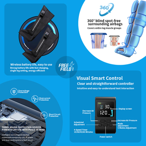 Masseur de jambes à compression séquentielle YiJian avec 5 modes, pression maximale de 240 mmHg et batterie de 1800 mAh pour les voyages d'affaires des voyageurs - Product Image 3