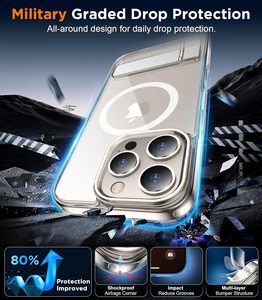 Kickstand เคสสำหรับ iPhone 16 PRO MAX PC แบบแข็งฝาครอบแม่เหล็กสำหรับ IPhone16 15 14 <span class=keywords><strong>13</strong></span>ตัวป้องกันขาตั้งกล้องทำจากอลูมิเนียม LN211คีย์บอร์ด - Product Image 3