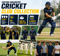 Vente en gros de kits de cricket personnalisés, polos aborigènes maoris, uniformes d'équipe de club noir et or, vêtements de sport en polyester à 3 boutons
