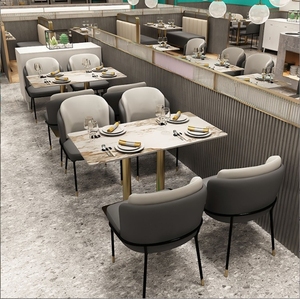 Mesa y sillas comerciales de estilo del sudeste asiático moderno para hoteles y restaurantes Hot Pot Coffee Barbecue Catering Booth - Product Image 4