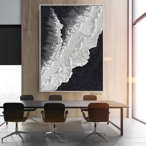 EagerArt Dipinto a Mano Paesaggio Marino Astratto con Texture 3D Spessa Decorazione Murale Arte in Rilievo Dipinti su Tela - Product Image 2