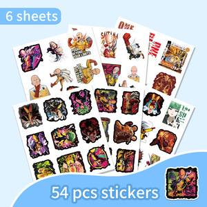 54 Pezzi Nuovi Adesivi Graffiti Cartoon di One Punch Man Stagione 3 per Decorazione Bagagli e Bottiglie, Adesivi Anime Giapponesi - Product Image 4
