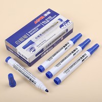 Marqueur Effaçable pour Tableau Blanc à Pointe Large Noir Rouge Bleu Pas Cher, Stylo Noir pour Professeur Idéal pour le Bureau et l'École