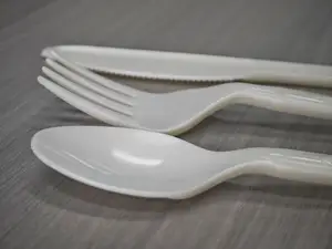 Wholesale Biodegradable Disposable PHA Cutlery 7inch Marine Degradation PHA Cutlery Biodegradable Cutlery Set