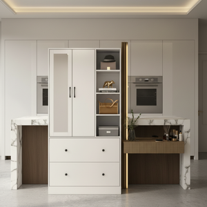 Armadi Moderni Convertibili e Pieghevoli in Legno <span class=keywords><strong>con</strong></span> Porte Scorrevoli Bianche, Montaggio a Parete, Design Modulare Semplice, Arredamento per Camera da Letto - Product Image 1