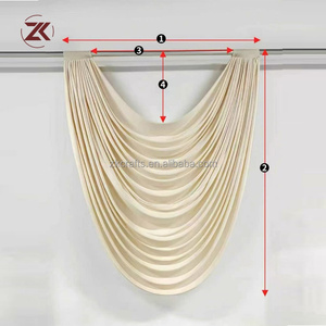 ZKAI Rideau de <span class=keywords><strong>plafond</strong></span> extensible en Spandex, taille personnalisée, pour événements, mariages et décors de fête - Product Image 1