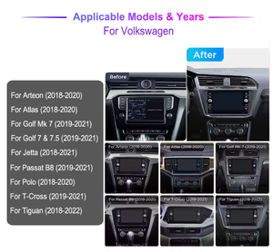 Autoradio Android 8 pouces pour VW Passat B8 <span class=keywords><strong>Golf</strong></span> Mk7 T-Cross Jetta Tiguan Polo 2019-2021 Stéréo multimédia automobile Navigation - Product Image 2