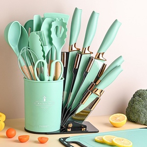 19 PCS Kitchen Useful Gadgets Cooking <b>Tools</b> Set <b>Silicone</b> Kitchen Utensils with Kitchen Knife - Product Image 2