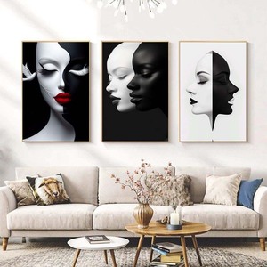 Trio ritratto in <span class=keywords><strong>bianco</strong></span> <span class=keywords><strong>e</strong></span> <span class=keywords><strong>nero</strong></span> Set di 3 personaggi in <span class=keywords><strong>bianco</strong></span> <span class=keywords><strong>e</strong></span> <span class=keywords><strong>nero</strong></span> incorniciato personalità arte decorazione di arte Designer per la casa - Product Image 5