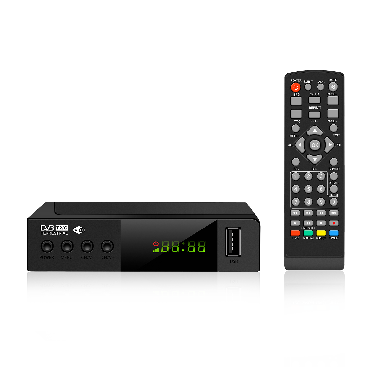 HD Digital Receiver Terrestrial TV Receiver HEVC H264 Decoder Indonesia Hd Mi Modulator Stb Dvb T2