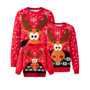 Nouveau pull <span class=keywords><strong>de</strong></span> <span class=keywords><strong>Noël</strong></span> assorti pour toute la <span class=keywords><strong>famille</strong></span>, personnalisé OEM, en jacquard tricoté, motif dessin animé, pour adultes, enfants et tenues parent-enfant - Product Image 5
