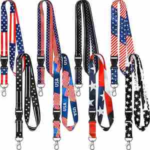 Custom Flat <b>Polyester</b> <b>Lanyard</b> With Satin Material Woven Logo Silk Screen Digital Printing Hook Accessory Neck Use - Product Image 2