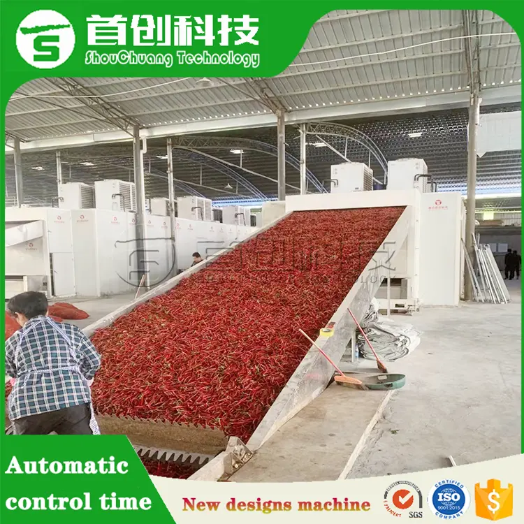 Fabricage Automatische Rode Hete Paprika Droogmachine Kruiden Groente Chili Paprika Droogapparatuur