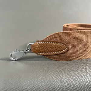 Vàng da bò vải dây đeo vai dệt Túi dây đeo vai duy nhất Crossbody dây đeo phù hợp cho Kelly Evelyn Túi 2424