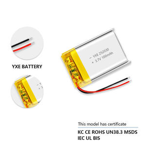 แบตเตอรี่ลิเธียมโพลิเมอร์แบบชาร์จไฟได้3.7V/100mAh <span class=keywords><strong>252030</strong></span>เล็กๆน้อยๆกระเป๋าแบตเตอรี่ลิเธียมไอออน - Product Image 4