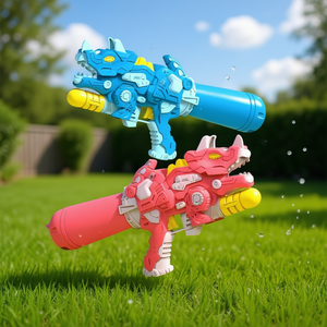 Dinosaur Water Gun 750Ml Spray Range 7-8 Meters Plastic Pink Blue Kids Outdoor Toy - Product Image 2