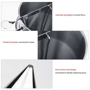 Custom Stainless Steel Metal Eco-Friendly Dishwasher Safe Pancake Batter Dispenser Funnel Baking Tool Takoyaki Balls Pizza <b>Sauce</b> - Product Image 3