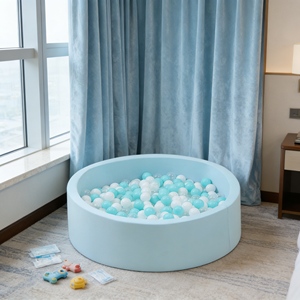 Aire de jeux à balles sur le thème de l'océan pour enfants, ensemble de jouets pour bébés, comprend des balles de piscine en plastique aux couleurs bleues et vertes fraîches pour un plaisir aquatique - Product Image 2