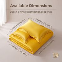 Parure de lit 4 pièces 100% pure soie de mûrier, comprenant drap-housse, housse de couette, taies d'oreiller et motif matelassé, pour usage domestique