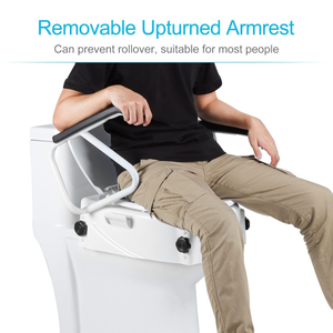 Equipamento de Segurança para Banheiro BA830, Assento Elevado para Vaso Sanitário Portátil, Instalação Sem Ferramentas, Elevador de Assento para Idosos em Plástico - Product Image 3