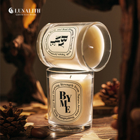 Vela Aromática de Lujo en Frasco de Vidrio, Decoración para el Hogar, Marca de Moda |   Velas Aromáticas de Cera de Soya con Logotipo Personalizado al por Mayor para Acción de Gracias