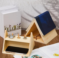 Bibliothèque en bois naturel simple et repose-lecture accessoires de bureau décoratifs décor à la maison support de livre pour votre bureau