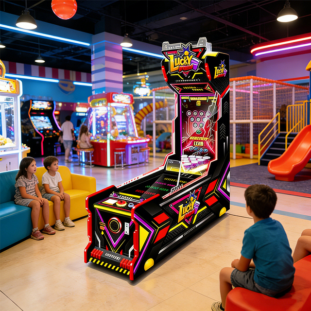 Indoor 1-Player Lucky Pong Coin Operated Toss Balls Into Cups Arcade Game Machine Amusement Redemption Prize Machines for Sale