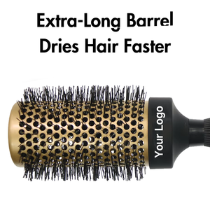 Juego de cepillos de pelo redondos iónicos de cerámica para salón profesional con logotipo personalizado para peinado de secado por soplado - Product Image 4