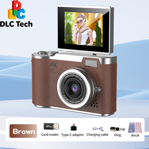 DLC LK007กล้องดิจิตอล4K Ultra HD vlogging พร้อมไฟ LED แบบพลิกหน้าจอสำหรับนักเรียนและผู้สร้างเนื้อหา - Product Image 1