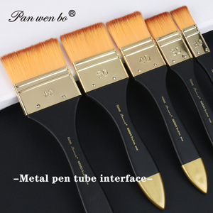 Panwenbo-Pinceau d'artiste à manche en bois, 5 tailles, en nylon, adapté à l'huile, à l'acrylique et à l'<span class=keywords><strong>aquarelle</strong></span> - Product Image 6