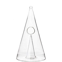 Carafe à vin de luxe artisanale, design triangulaire antique en verre borosilicate, logo personnalisé, forme conique unique, emballage sur mesure