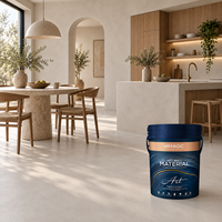 Microciment, revêtement en béton décoratif, imperméable, sans joint, pour murs et sols, finition lisse, salon, cuisine, chambre, salle de bain