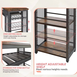 <b>Bar</b> counter <b>table</b> against the wall, multifunctional beer and liquor storage rack, simple semi-circular double-layer home dining - Product Image 3