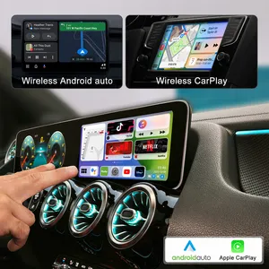 Reproductor multimedia con Android y CarPlay para coche, dispositivo inteligente con cable a adaptador inalámbrico para Apple carplay