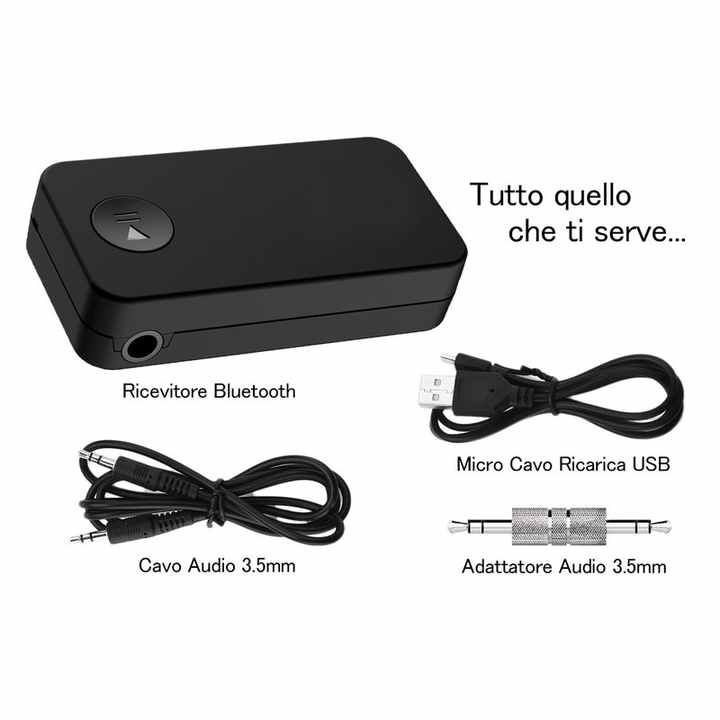 Bluetooth 4.1 Receiver Portable Wireless Audio Adapter with Microphone Car Stereo Home with 3.5mm AUX - Car & Motorcycle /