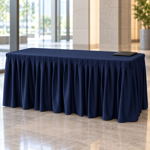 Nappe plissée Scuba pour salles de réunion d'hôtel avec tissu infroissable et couleurs personnalisées pour la fourniture de projets - Product Image 1