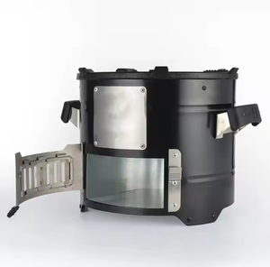 Estufa de leña doméstica en diseño portátil de acero inoxidable, ideal para uso al aire libre durante viajes de camping en África - Product Image 5