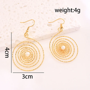 Pendientes colgantes de acero inoxidable 304 con diseño geométrico y gemas chapadas, estilo casual y elegante para mujer, accesorio de moda, 1 par - Product Image 4