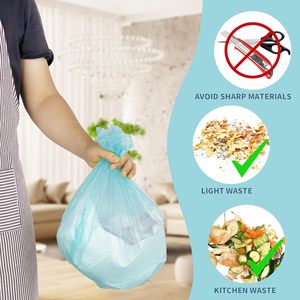 Bolsas de Basura Planas en Rollo, Bolsas de Basura HDPE en Rollo, Bolsas de Desechos Desechables para el Hogar - Product Image 4