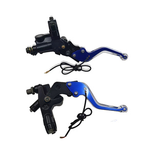 อะไหล่แต่งมอเตอร์ไซค์ ฝาครอบอลูมิเนียม CNC ปั๊มบน คันเบรค LED พร้อมไฟ ปั๊มบน คลัตช์ไฮดรอลิก - Product Image 4