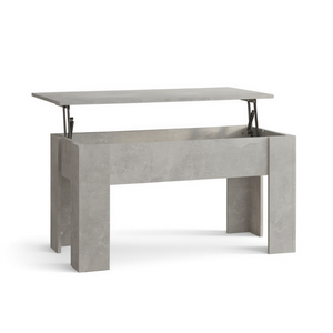 Mesa de Centro Gris Hormigón de 39.8x19.3x20.5 Pulgadas, Extensible, Moderna y Minimalista, Mueble para Sala de Estar - Product Image 1