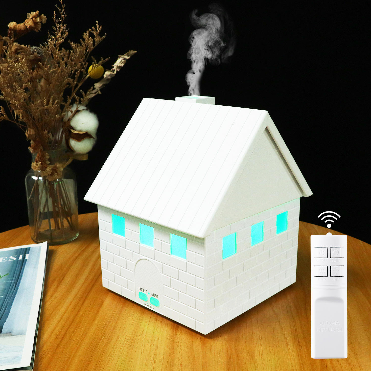 สีขาว - พร้อมรีโมทคอนโทรล